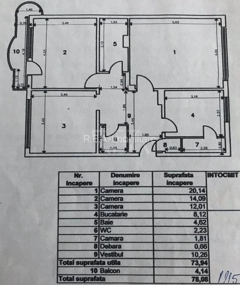 3 camere Vitan decomandat, parcare, et. 6, an 1995, metrou, 78 mp - 10