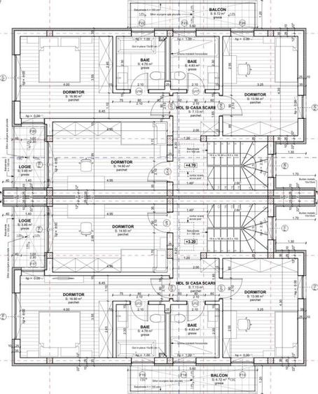 Duplex pe 3 niveluri, 4 camere, predare semifinisat, 183 mp, 300 teren, Chinteni
