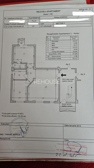 Titan Salajan, 2014, centrala, 2 bai, 2 parcari, terasa 25mp, bucat.inc., P/3 - 1
