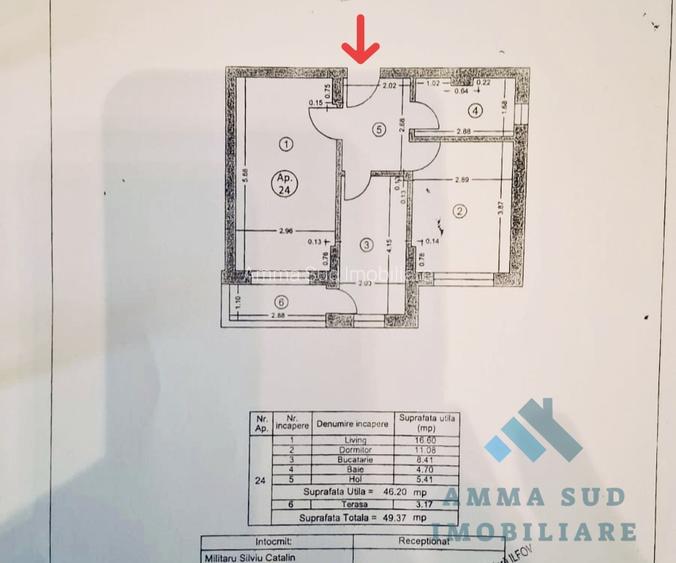 Apartament 2 Camere - 46.20 mp utili - Etaj 3 - Metrou Dimitrie Leonida 950 m - 14