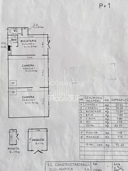 Apartament cu 2 camere | Zona Ultracentrală | Parcare | Etaj 1 | Pod | Pivniță | - 7