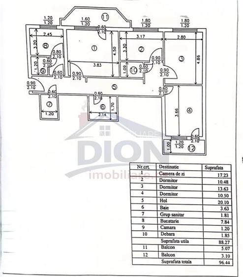 Lujerului ap. 4 cam dec, et 3 9, Metrou - 5