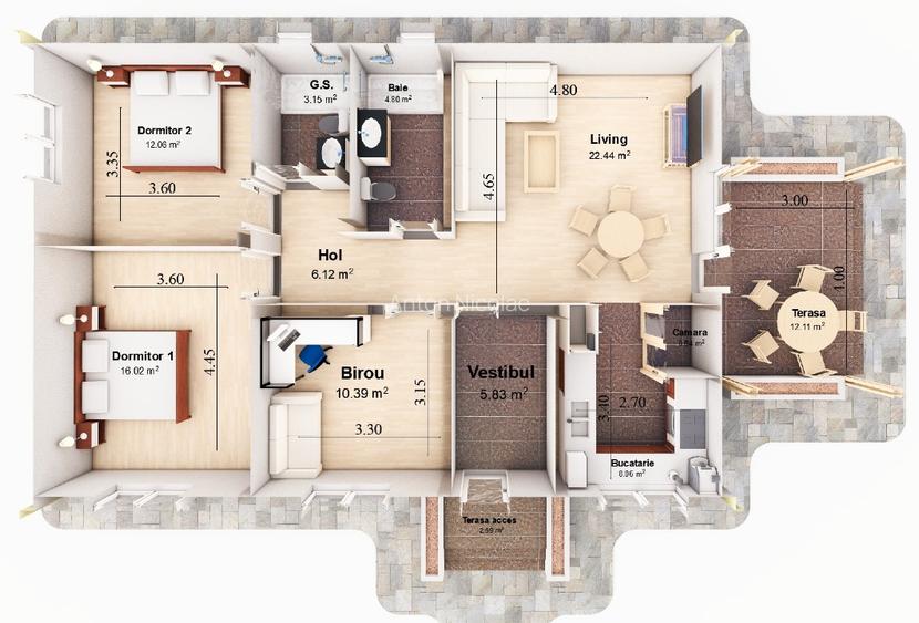 Casa Parter Izvorani, 105 mp utili, teren 650 mp, personalizabila - 8