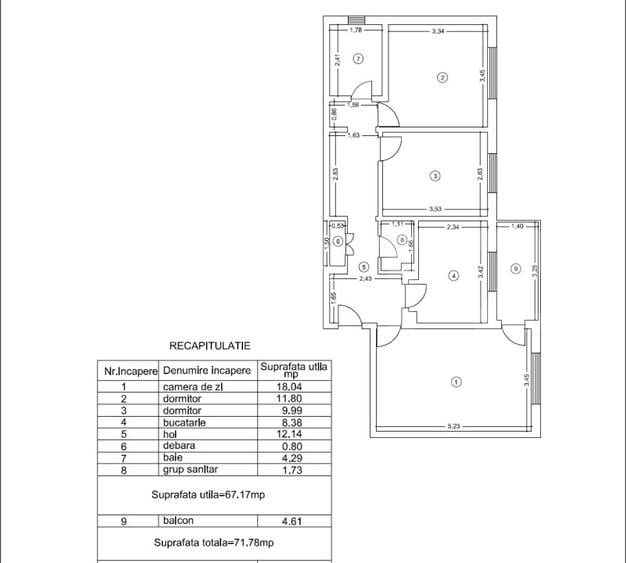 Apartament 3 camere decomandat, 2 bai, zona Frumoasa-Nicolina - 7