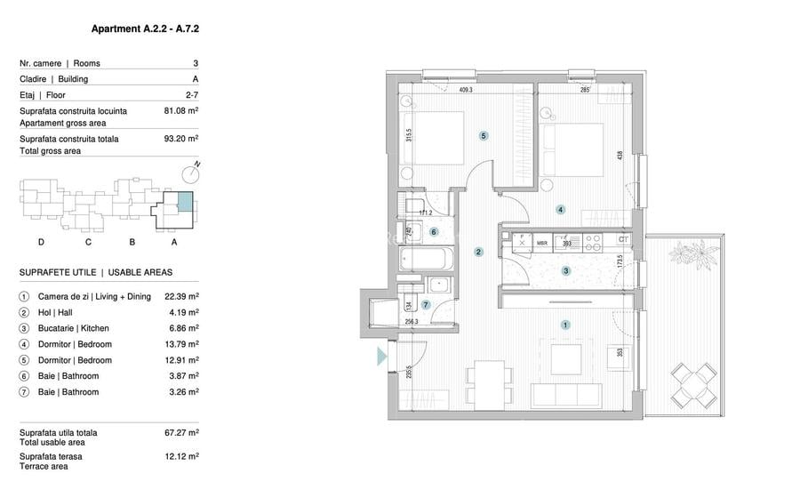 Apartament 3 camere | Bloc Nou Finalizat | Piata Presei Libere - 22