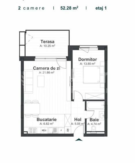 Apartament 2 camere | Bloc nou | Etaj 1 | Balcon | Garaj | The Office - 6