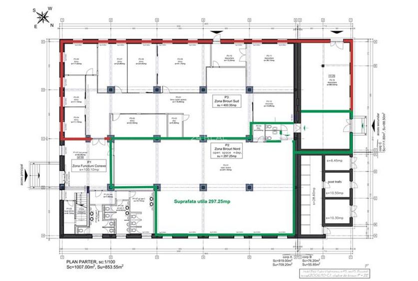 Birouri de inchiriat in cladirea Tati Center 2 - Parter 297,25 mp - 10