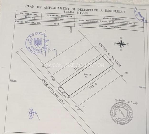Com0% | Teren intravilan 5000 mp| deschidere 70 m | DN4, iesire A0 si Centura - 7