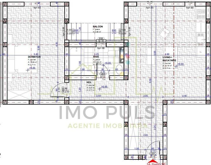 2 Camere. 60 Mp utili + 3.69 balcon. Bloc nou. - 1