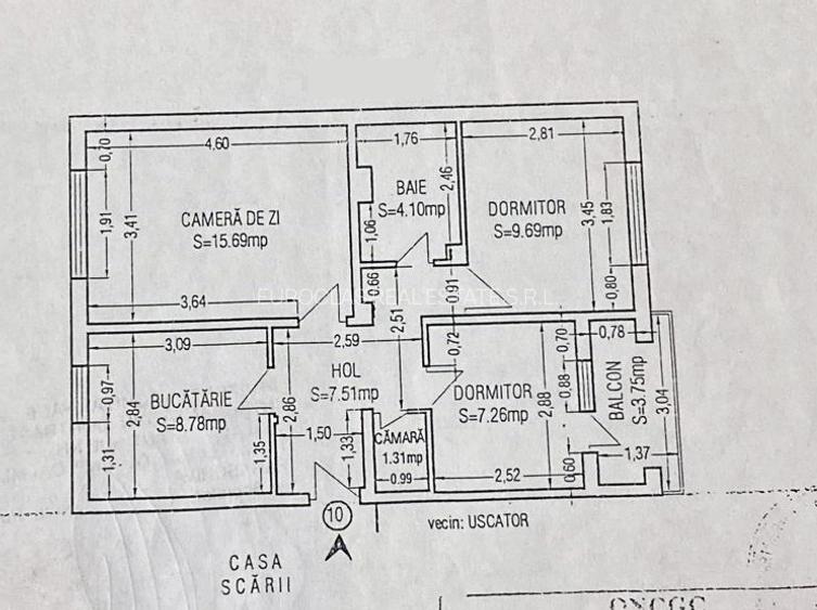 Apartament 3 camere decomandat - Inel I - 93.000 euro (Cod E2+E7) - 20