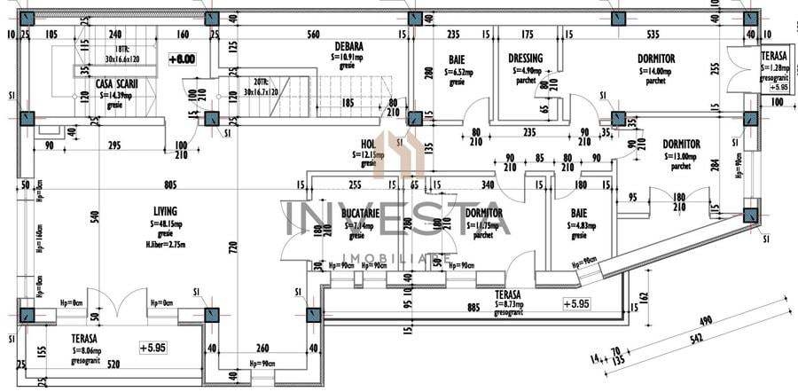 Apartament 4 camere, 148 mp, 2 garaje, Zorilor, zona Ciresilor - 1