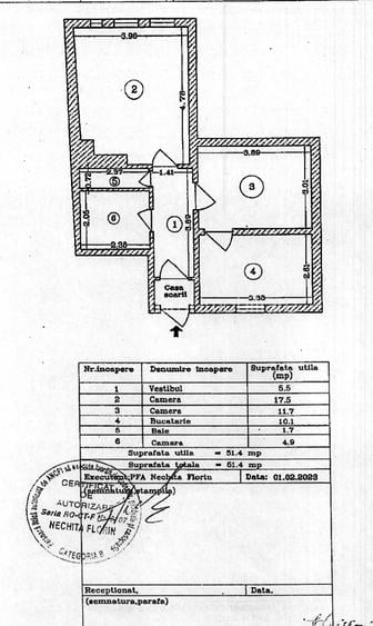 Centru - apartament cu 2 camere mobilat și utilat, demisol - 1