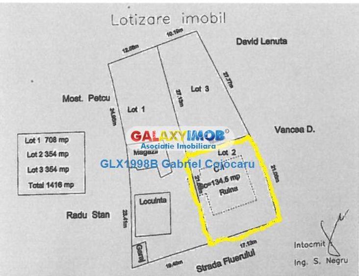 Teren construibil 354 mp | Str. Fluierului | langa Profi - 2