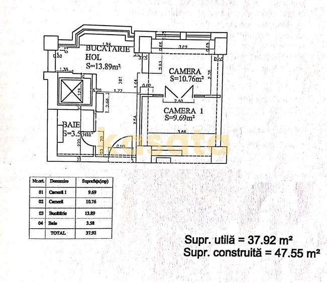 Garsonieră spațioasă Bd. Unirii | Etaj 5/8 | Pază | Vedere liniștită | - 1