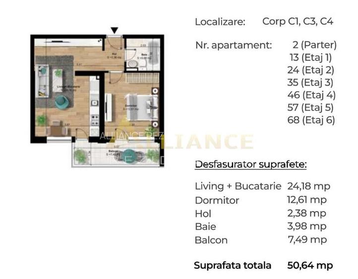 Apartament Tip Studio [ 750m Metrou Berceni ] - 7