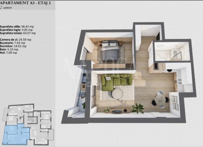 Apartament 2 camere de vanzare in Centru, Cluj Napoca - 3