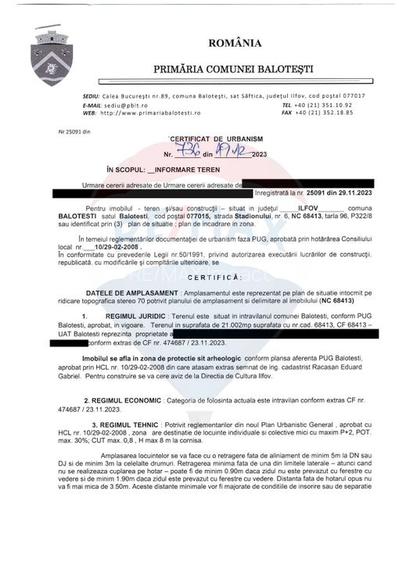 Teren Intravilan de vanzare 21000 mp Balotesti Central Soseaua Unirii - 4