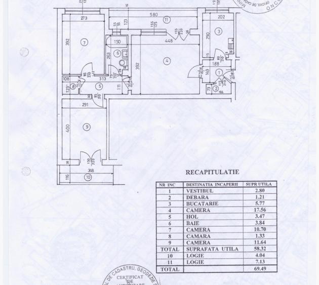Apartament de 3 camere, 70 de mp, zona Alexandru Obregia