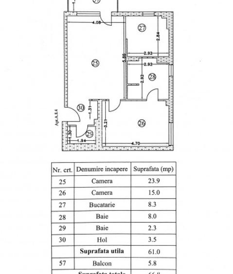 0% | Apartament 2 camere NOU, semidecomandat, 58 mp, 2 bai  | Atrium - Sișești - 14