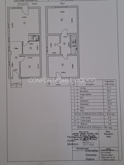 Casa in duplex, P+1+pod, 127 mp., teren  270 mp., mobilata, centrala termica gaz - 19