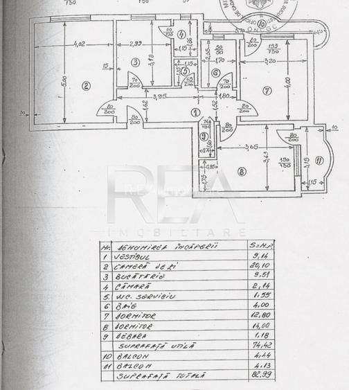 3 camere, 8/8, centrala, 83 mp-13 Septembrie-Str Dorneasca - 9