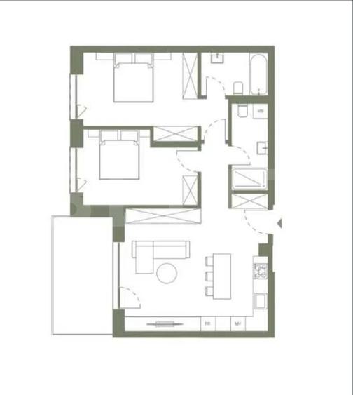 Apartament cu 3 camere, 2 bai, 72 mp, finisat modern, ERA By Hexagon