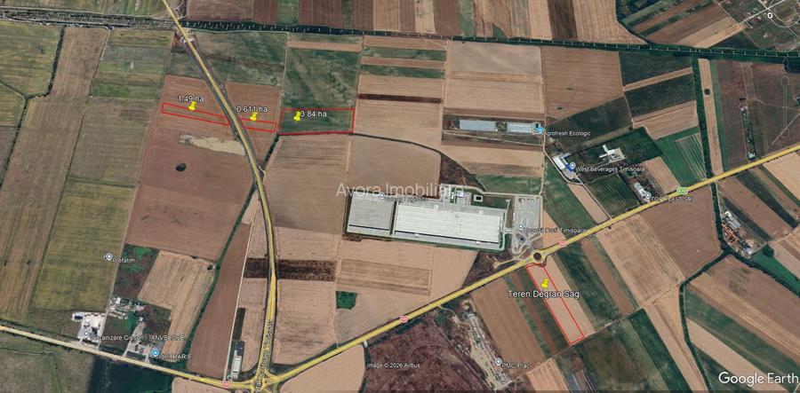 Vand  5.94 ha teren intravilan agricol Sag - 3