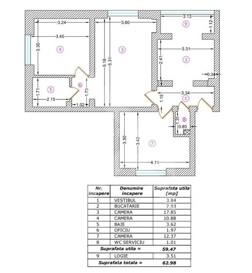 Inchiriere apartament 3 camere - Cotroceni (Comision ZERO) - 15