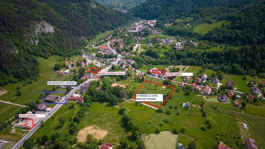 Teren intravilan plat in Bran, 1000 mp, vedere către Bucegi, utilitati - 6