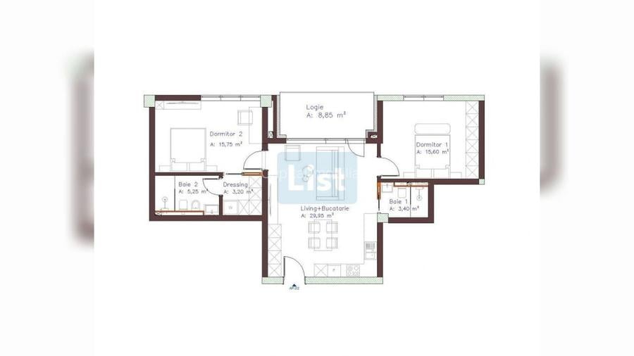 Comision 0%! 3 camere 73 mp, 2 bai, 2 dormitoare, parcare, Semicentral - 6