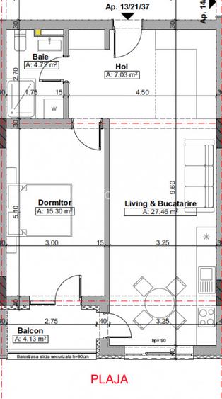 Premium 2 camere luminos si cu vedere la MARE, zona Infinity Beach - 6