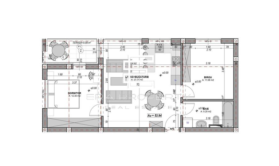 Apartament 3 camere -53.94 mp, 2 bai, logie- DaVinci Homes, Sibiu - 1
