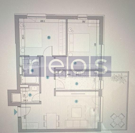 VANZARE APARTAMENT 3 CAMERE | STRAULESTI | 81MP | TERASA | COMPLEX NOU - 15