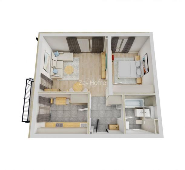 Comision 0! Etaj 1. Bucatarie inchisa. Loc de parcare. Lift. - 10