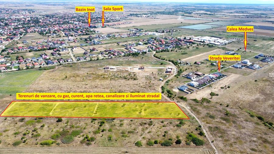 Terenuri de vanzare  Moșnița Nouă – TOATE UTILITATILE-plata RATE - 2