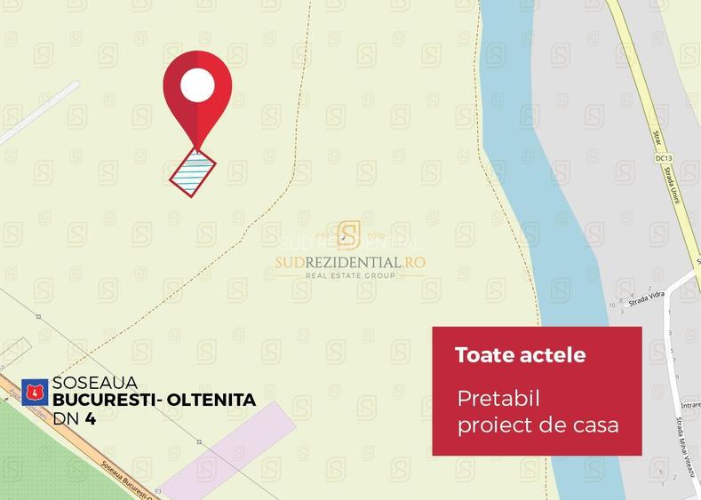 Teren intravilan 765 mp, pretabil rezidential Com. Frumusani, Calarasi - 3