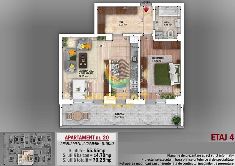 2 camere studio Grigorescu la 15 min metrou investitie 2026 - 2