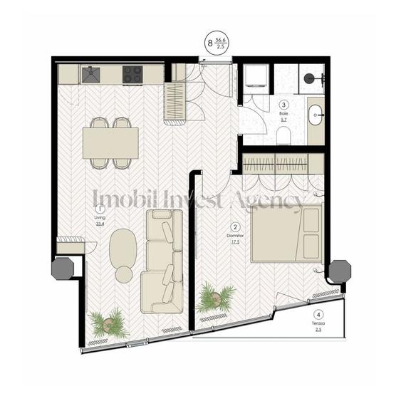 Apartament 2 camere de vanzare Pipera - 1