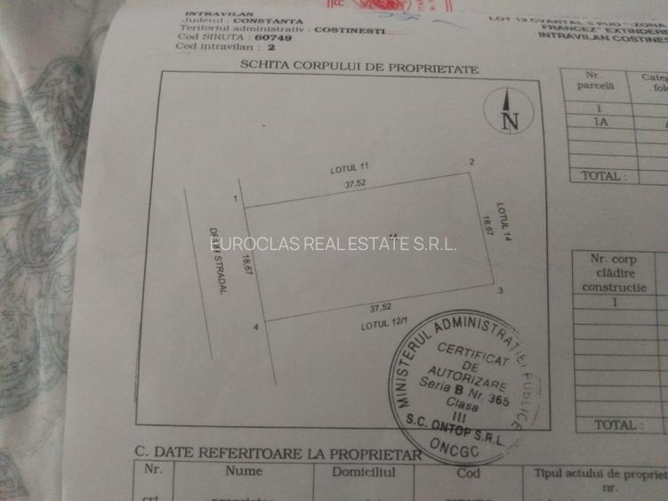 Teren intravilan construibil - Costinesti Golful Francez 700 mp - 63.000 (E2) - 14