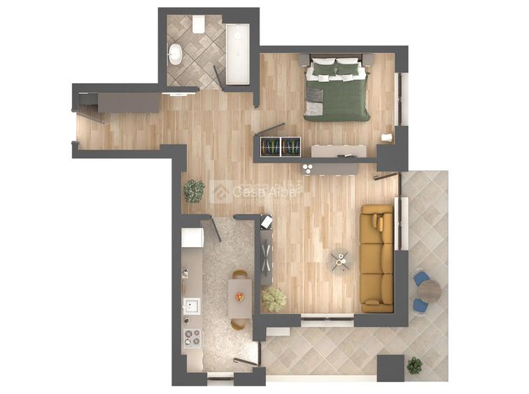 Apartament 2 camere, bloc nou, Podu Ros, intabulat - 5