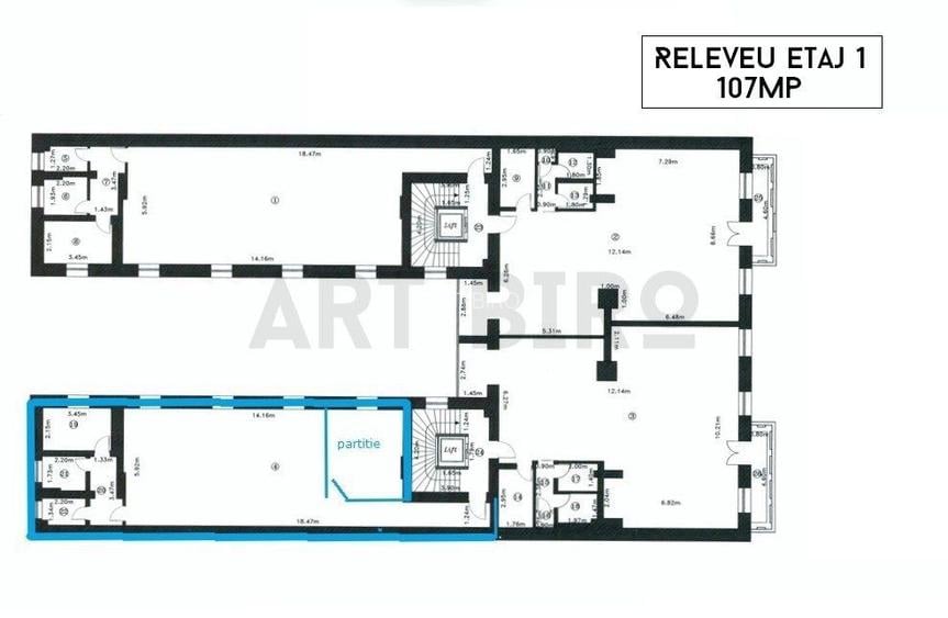 Zero comision, 107mp birou ultracentral Universitate - Cismigiu, 5' M - 1