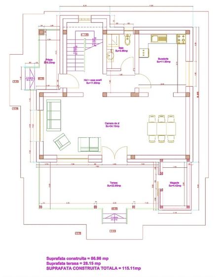 Casa izolatii nZeb 155mp , curte 530mp Brebu langa lac , Valea Doftanei, Campina - 6