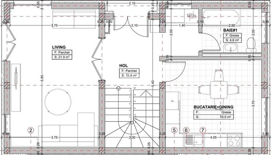 Casa Unifamiliala  Parter + Etaj , situata in Floresti! - 24
