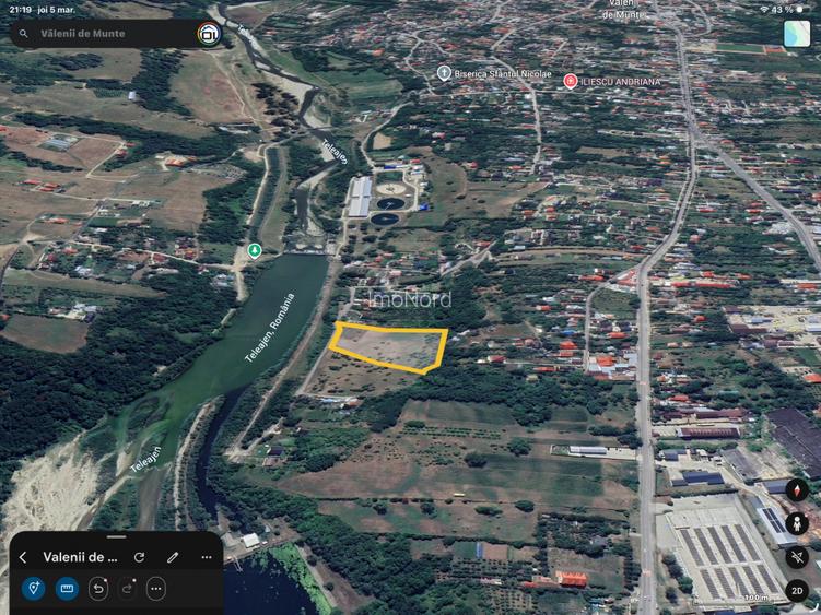 Teren intravilan  Vălenii de Munte – 9.123 mp | D 45 ml |posibilitate lotizare - 18