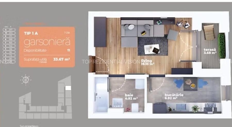 GARSONIERA - BLOC P+11. AUCHAN TITAN,PARCUL TEILOR / COMISION 0%! - 2