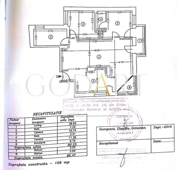 Dorobanti | 3 camere | Singur pe etaj | Lift - 14