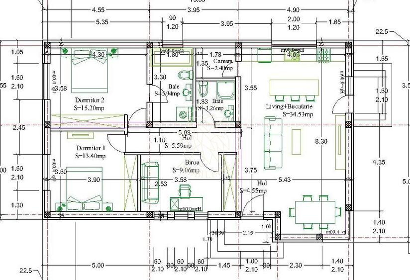 Casa 4 camere 94 mp-stadiu roșu-teren 665 mp-utilitati bransate-Unirea - 2