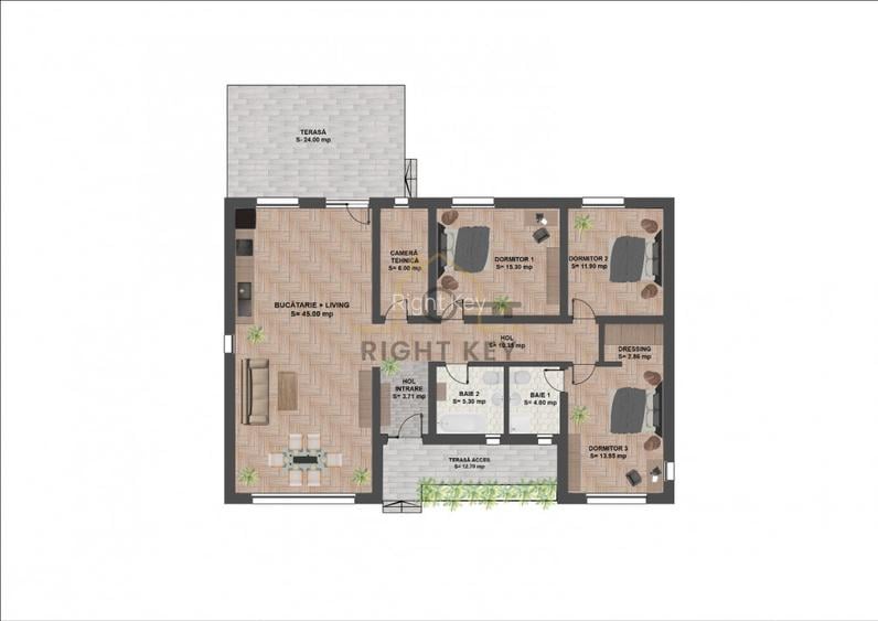 Casa parter 4 cam, 450mp teren, finisaje LUX, pompa!Comision 0%! - 17