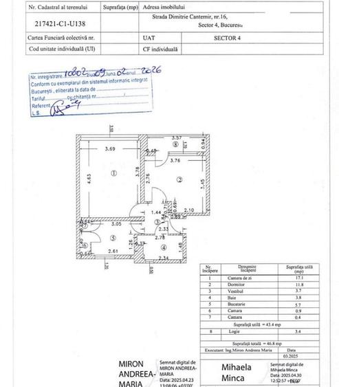 Unirii, Cantemir, apart 2 cam dec - 1