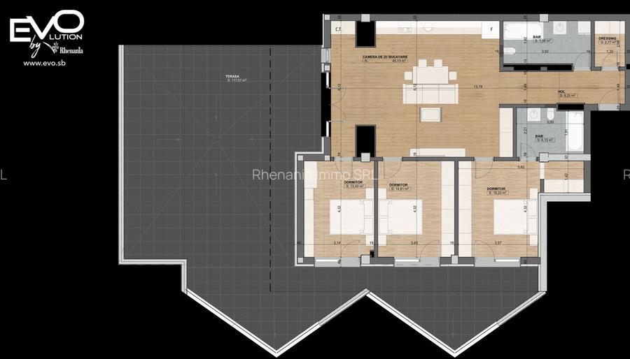 PENTHOUSE 4 CAMERE | 117 MP TERASĂ | SHOPPING CITY SIBIU | Evolution Apartments - 5